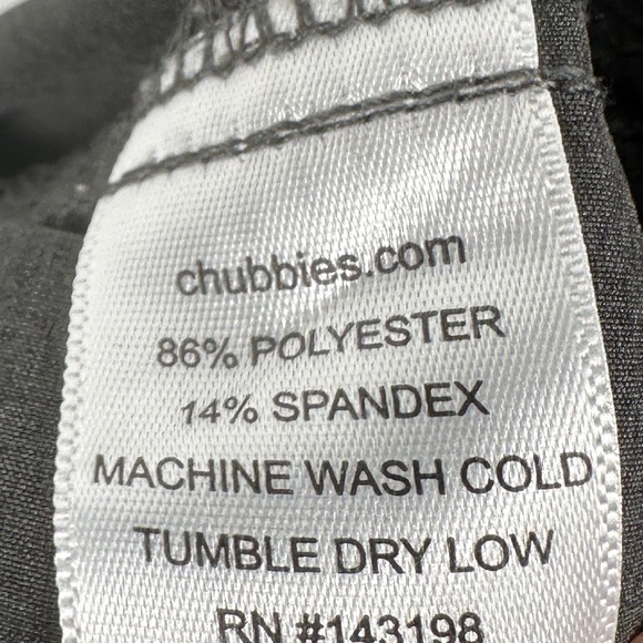 Chubbies Men's Flints 7" Gym/Swim Hybrid Shorts Black - Medium - Picture 6 of 7